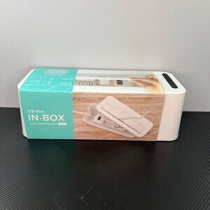 NEW UTWire In-Box Cable Organizer Box White Surge Protector Cables Power Strip
